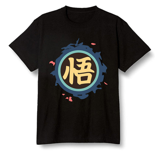 Pop Colour AJ1 Retro High OG Tokyo Bio Hack - The logo Go Gi of Son Goku  - Black Men T-shirt