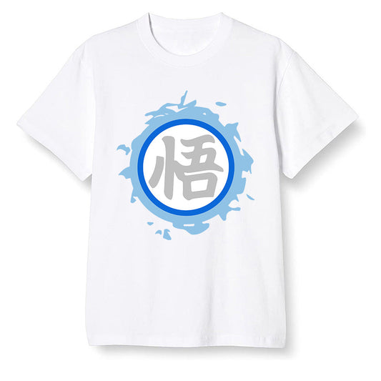 Pop Colour AJ1 Retro High OG Hyper Royal - The logo Go Gi of Son Goku  - White Men T-shirt