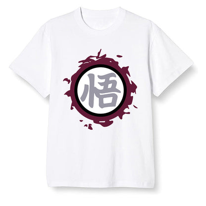 Pop Colour AJ1 Retro High OG Bordeaux - The logo Go Gi of Son Goku  - White Men T-shirt