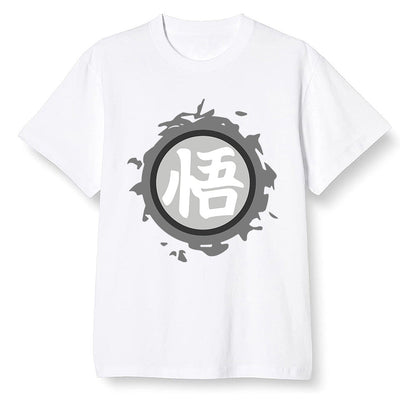 Pop Colour AJ1 Retro High '85 OG Neutral Grey - The logo Go Gi of Son Goku  - White Men T-shirt