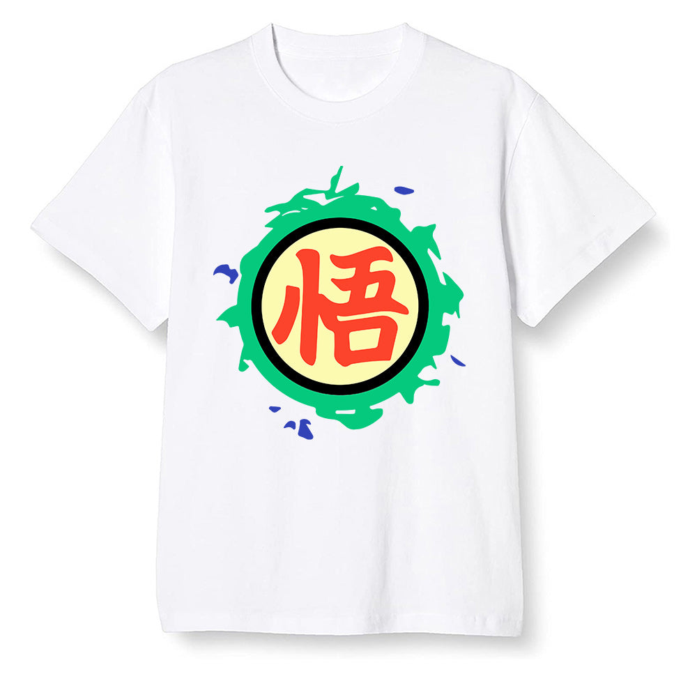 Pop Colour AJ1 Retro OG High J Balvin - Colores Y Vibras - The logo Go Gi of Son Goku  - White Men T-shirt