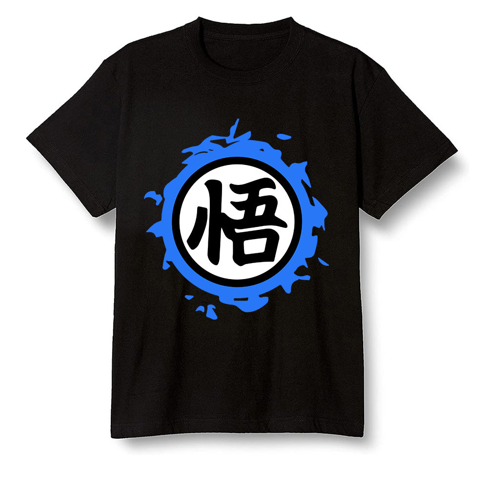 Pop Colour AJ13 Retro Black Royal - The logo Go Gi of Son Goku - Black Men T-shirt
