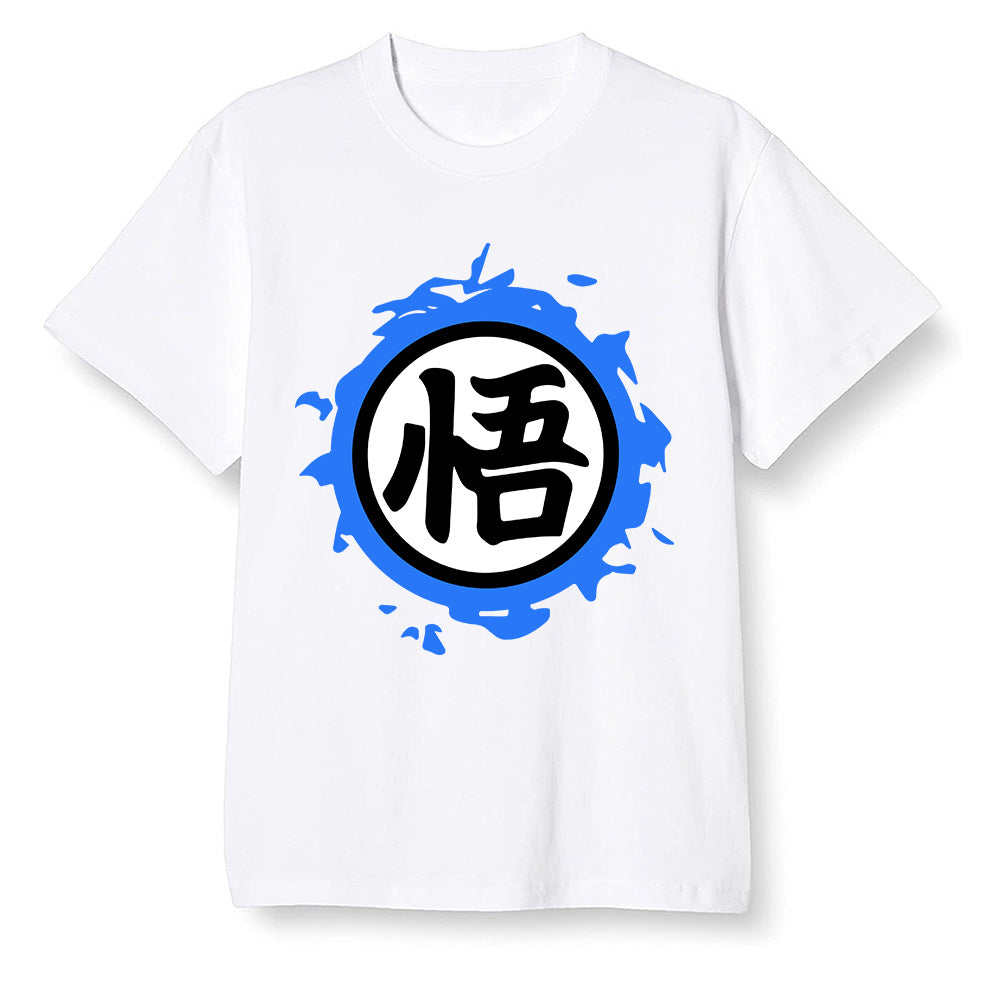 Pop Colour AJ13 Retro Black Royal - The logo Go Gi of Son Goku - White Men T-shirt