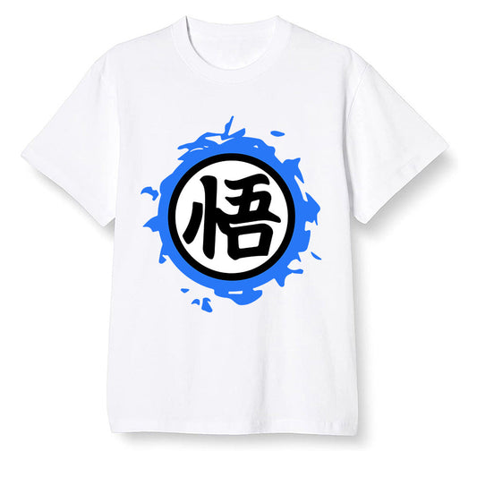 Pop Colour AJ13 Retro Black Royal - The logo Go Gi of Son Goku - White Men T-shirt