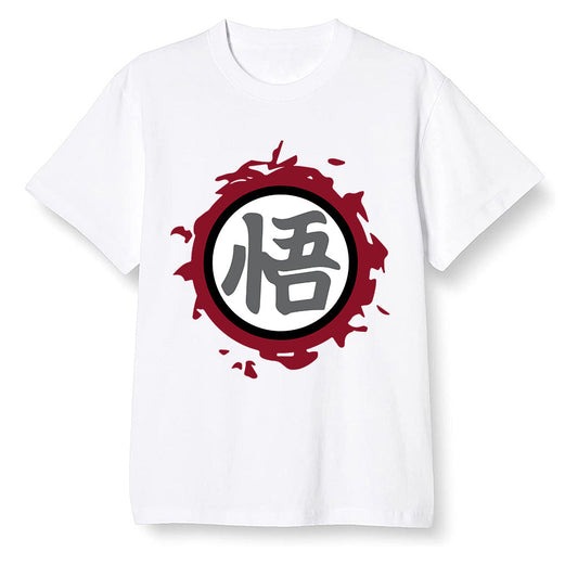 Pop Colour AJ13 Retro Gym Red Flint Grey - The logo Go Gi of Son Goku - White Men T-shirt