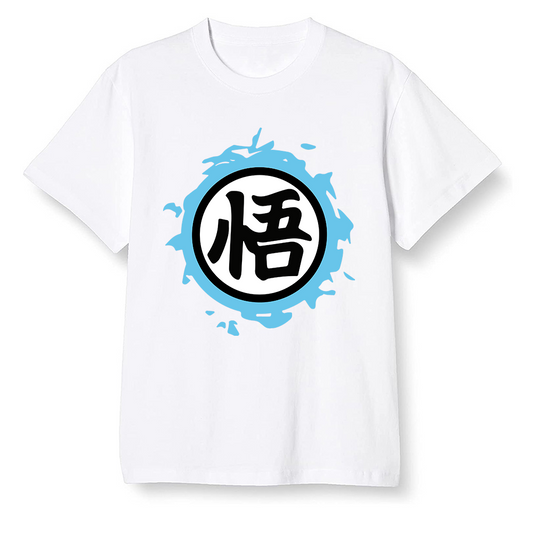 Pop Colour AJ6 Retro Unc - Univeristy Blue - The logo Go Gi of Son Goku - White Men T-shirt