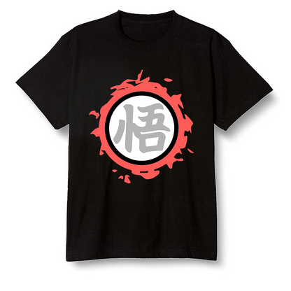 Pop Colour AJ6 Retro Tinker Hatfield - The logo Go Gi of Son Goku - Black Men T-shirt