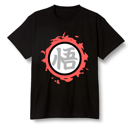 Pop Colour AJ6 Retro Tinker Hatfield - The logo Go Gi of Son Goku - Black Men T-shirt