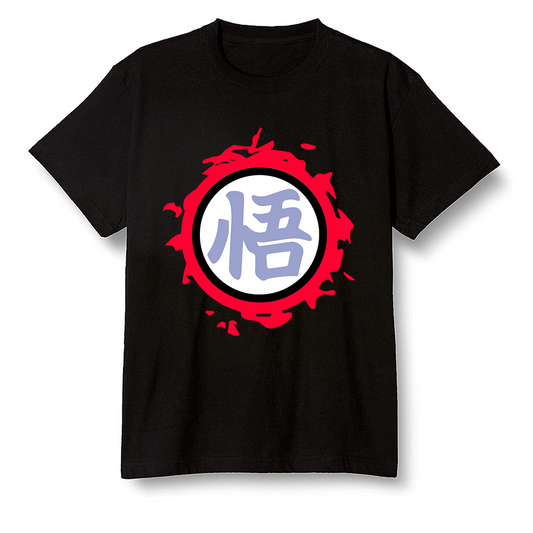 Pop Colour AJ6 Retro White Infrared - The logo Go Gi of Son Goku - Black Men T-shirt