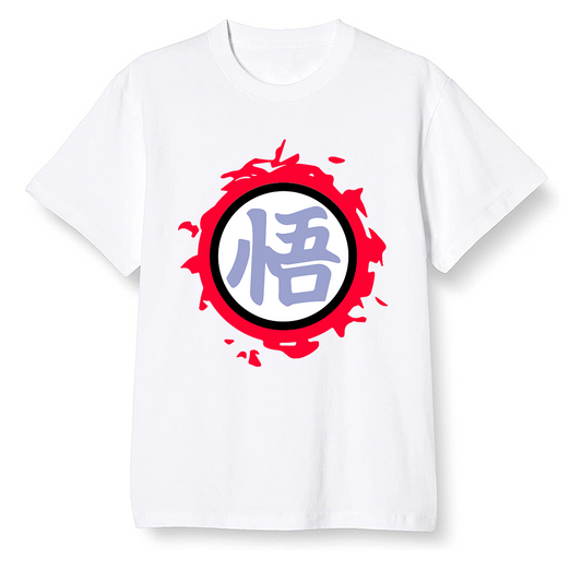 Pop Colour AJ6 Retro White Infrared - The logo Go Gi of Son Goku - White Men T-shirt