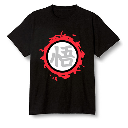 Nike Pop Colour AJ6 Retro Reflective Infrared - The logo Go Gi of Son Goku - Black Men T-shirt