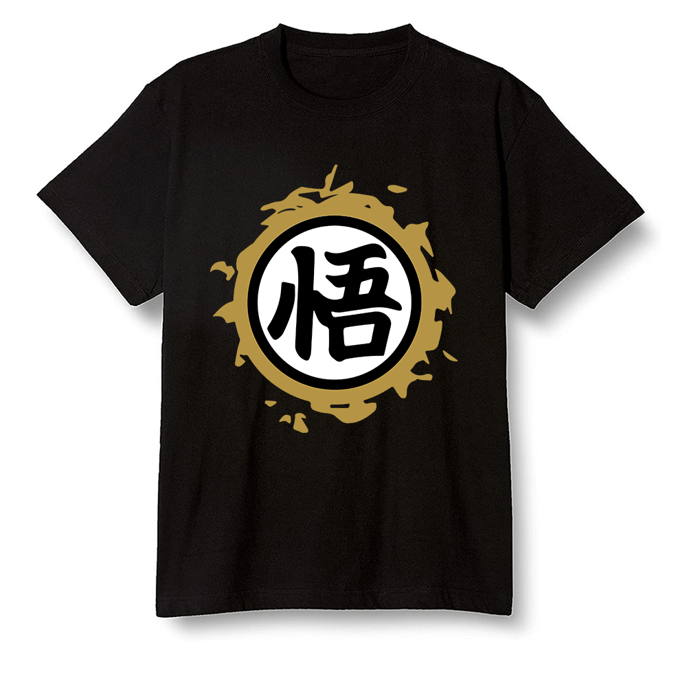 Pop Colour AJ6 Retro Dmp Defining Moments - The logo Go Gi of Son Goku - Black Men T-shirt