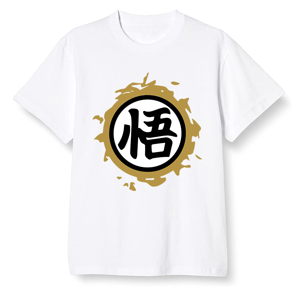 Pop Colour AJ6 Retro Dmp Defining Moments - The logo Go Gi of Son Goku - White Men T-shirt