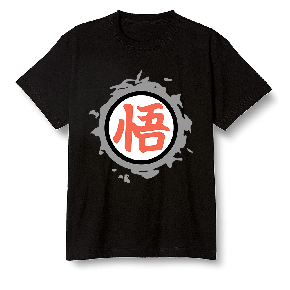 Pop Colour AJ6 Retro Psg Iron Grey Infrared - The logo Go Gi of Son Goku - Black Men T-shirt