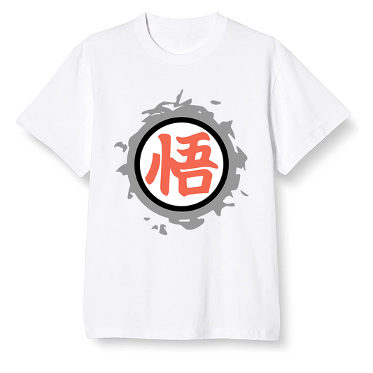 Pop Colour AJ6 Retro Psg Iron Grey Infrared - The logo Go Gi of Son Goku - White Men T-shirt