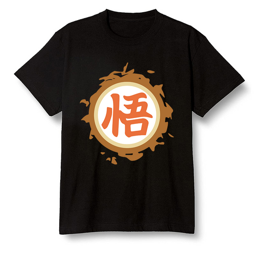Pop Colour AJ6 Retro SP Travis Scott British Khaki - The logo Go Gi of Son Goku - Black Men T-shirt