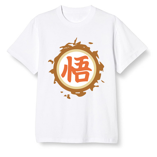 Pop Colour AJ6 Retro SP Travis Scott British Khaki - The logo Go Gi of Son Goku - White Men T-shirt