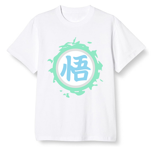 Pop Colour AJ6 Tiffany Blue - The logo Go Gi of Son Goku - White Men T-shirt