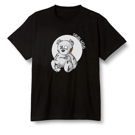 Pop Colour AJ1 Low Triple White - "Torn Teddy" Cruel Mind - Black Men T-shirt