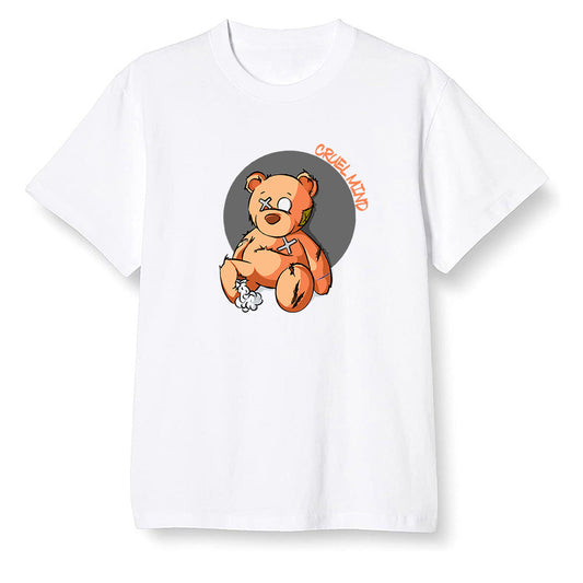 Pop Colour AJ1 Retro High OG Shattered Backboard - "Torn Teddy" Cruel Mind - White Men T-shirt