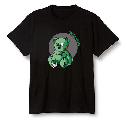 Pop Colour AJ1 Retro High OG Pine Green J10456 - "Torn Teddy" Cruel Mind - Black Men T-shirt