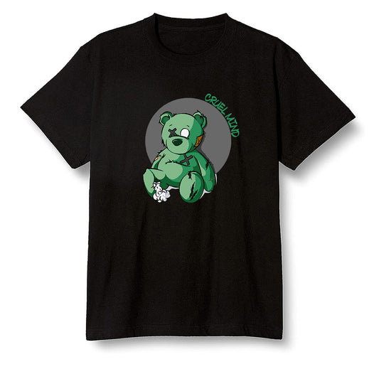 Pop Colour AJ1 Retro High OG Pine Green J10456 - "Torn Teddy" Cruel Mind - Black Men T-shirt