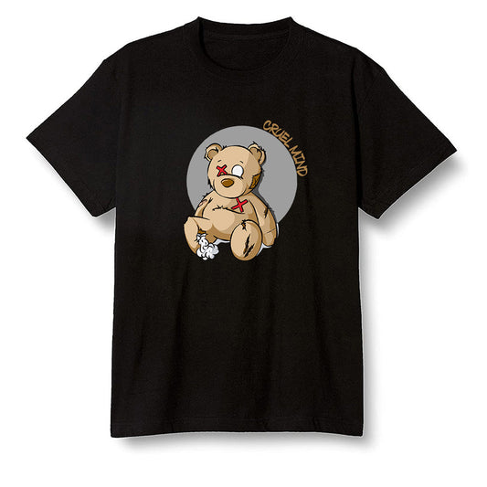 Pop Colour AJ1 Retro High OGetallic Gold - "Torn Teddy" Cruel Mind - Black Men T-shirt