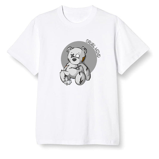 Pop Colour AJ1 Retro High OG Shadow 2.0 - "Torn Teddy" Cruel Mind - White Men T-shirt