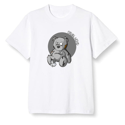 Pop Colour AJ1 Retro High OG Rebellionaire - "Torn Teddy" Cruel Mind - White Men T-shirt