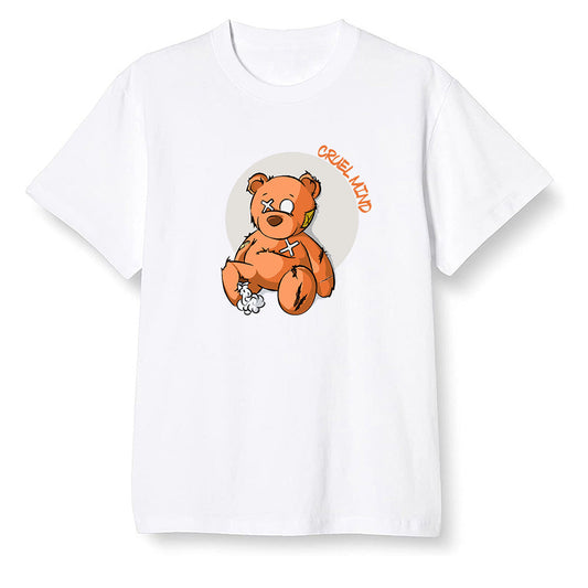 Pop Colour AJ1 Retro High OG Shattered Backboard Away - "Torn Teddy" Cruel Mind - White Men T-shirt