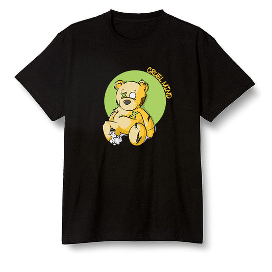 Pop Colour AJ1 Retro High OG Volt Gold - "Torn Teddy" Cruel Mind - Black Men T-shirt