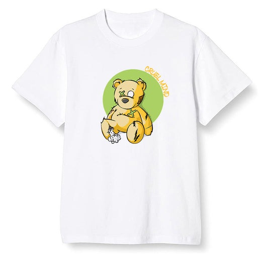 Pop Colour AJ1 Retro High OG Volt Gold - "Torn Teddy" Cruel Mind - White Men T-shirt
