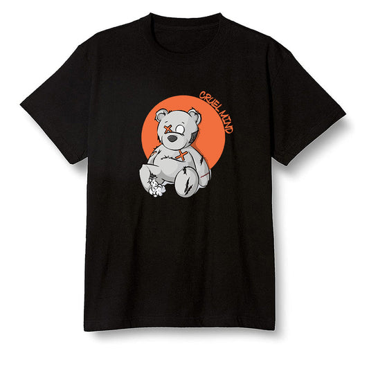 Pop Colour AJ1 Retro High OG Electro Orange - "Torn Teddy" Cruel Mind - Black Men T-shirt