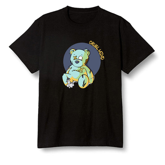 Pop Colour AJ1 Retro High OG Tokyo Bio Hack - "Torn Teddy" Cruel Mind - Black Men T-shirt