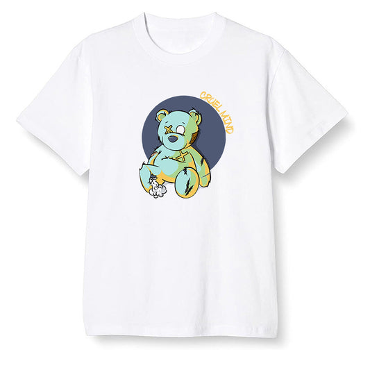 Pop Colour AJ1 Retro High OG Tokyo Bio Hack - "Torn Teddy" Cruel Mind - White Men T-shirt