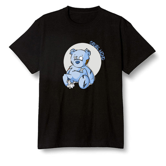 Pop Colour AJ1 Retro High OG Hyper Royal - "Torn Teddy" Cruel Mind - Black Men T-shirt