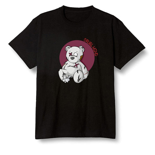Pop Colour AJ1 Retro High OG Bordeaux - "Torn Teddy" Cruel Mind - Black Men T-shirt
