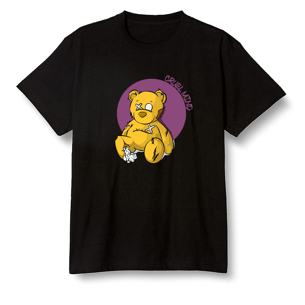 Pop Colour AJ1 Retro High OG Brotherhood - "Torn Teddy" Cruel Mind - Black Men T-shirt