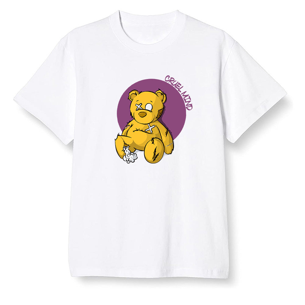 Pop Colour AJ1 Retro High OG Brotherhood - "Torn Teddy" Cruel Mind - White Men T-shirt