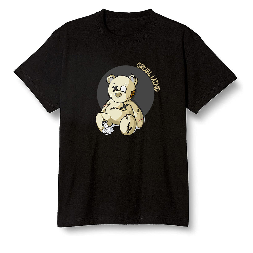 Pop Colour AJ1 Retro Hi Prm Mushroom - "Torn Teddy" Cruel Mind - Black Men T-shirt