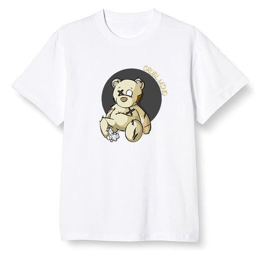 Pop Colour AJ1 Retro Hi Prm Mushroom - "Torn Teddy" Cruel Mind - White Men T-shirt