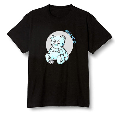 Pop Colour AJ1 NRG Joint Model - White - "Torn Teddy" Cruel Mind - Black Men T-shirt