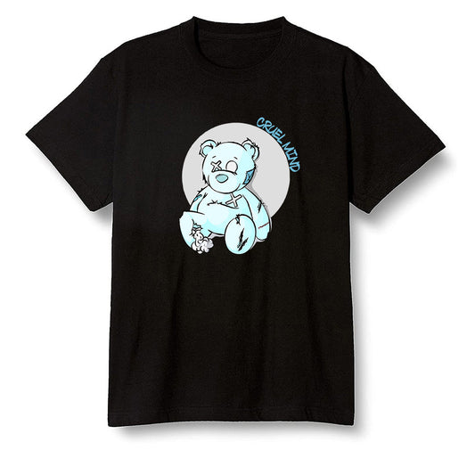 Pop Colour AJ1 NRG Joint Model - White - "Torn Teddy" Cruel Mind - Black Men T-shirt