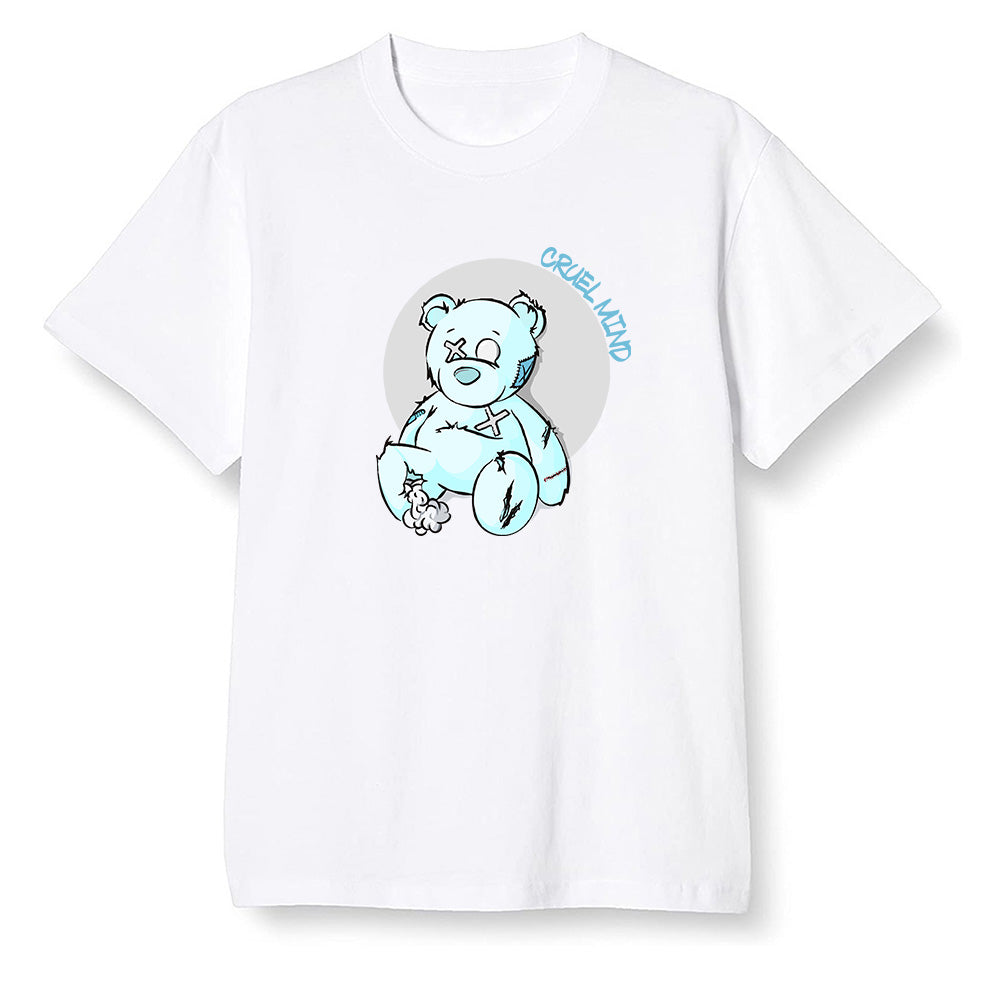 Pop Colour AJ1 NRG Joint Model - White - "Torn Teddy" Cruel Mind - White Men T-shirt