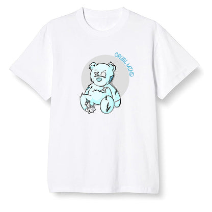 Pop Colour AJ1 NRG Joint Model - White - "Torn Teddy" Cruel Mind - White Men T-shirt