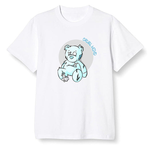 Pop Colour AJ1 NRG Joint Model - White - "Torn Teddy" Cruel Mind - White Men T-shirt
