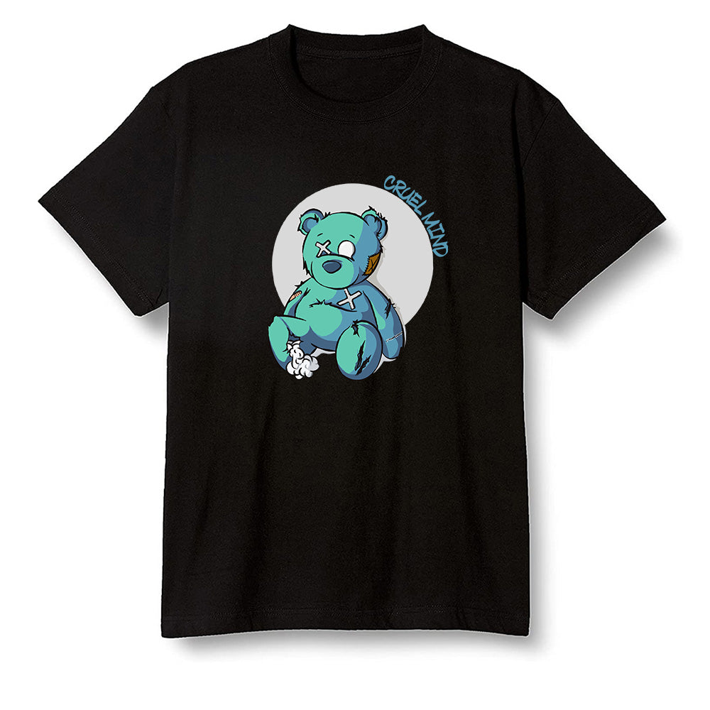 Pop Colour AJ1 High OG TIE DYE - "Torn Teddy" Cruel Mind - Black Men T-shirt