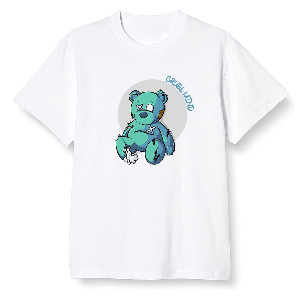 Pop Colour AJ1 High OG TIE DYE - "Torn Teddy" Cruel Mind - White Men T-shirt