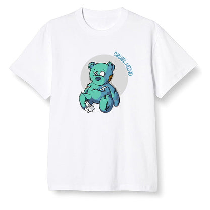 Pop Colour AJ1 High OG TIE DYE - "Torn Teddy" Cruel Mind - White Men T-shirt