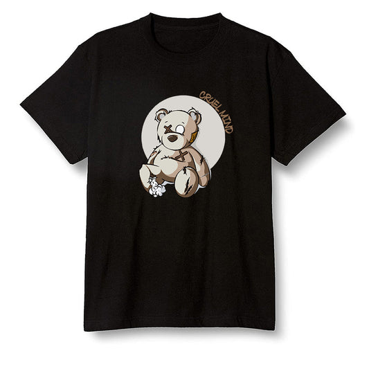 Pop Colour AJ1 High OG TS SP Travis Scott - Mocha - "Torn Teddy" Cruel Mind - Black Men T-shirt
